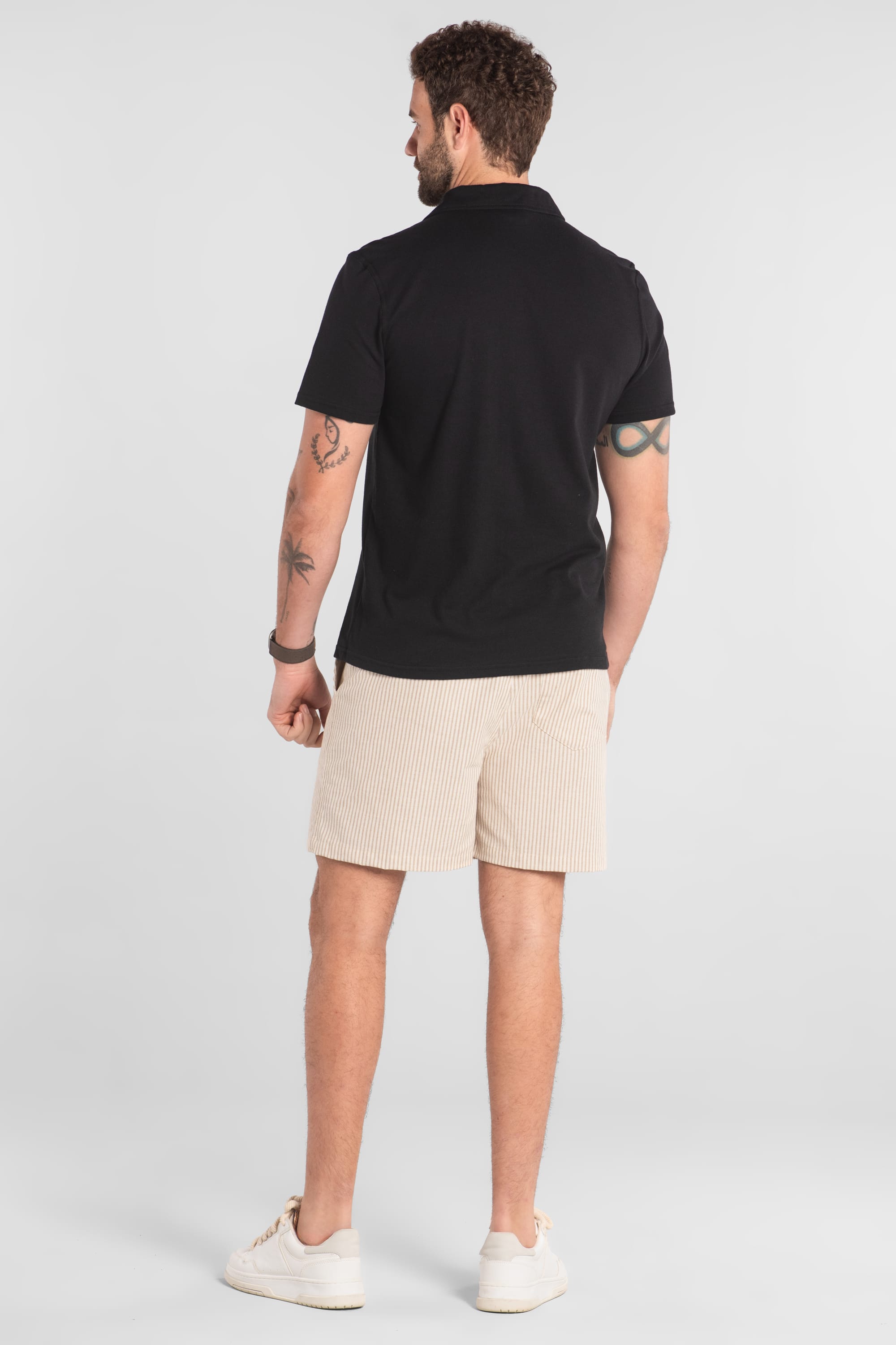 Camisa Polo Masculina Piquet com Elastano (Preto) The Philippines - Imagem 12